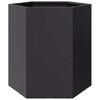 vidaXL Garden Planter 2 pcs Black Hexagon 46x40x45 cm Steel