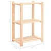 vidaXL 3-Tier Storage Racks 2 pcs 60x38x90 cm Solid Pinewood 150 kg