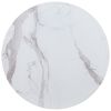 vidaXL Table Top White &Oslash;80 cm Glass with Marble Texture