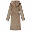 vidaXL Bathrobe Hoodie Camel XXL Flannel