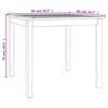 vidaXL Garden Dining Table 85x85x75 cm Solid Wood Teak