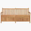 vidaXL Bench with Storage Brown 180 x 60 x 90 cm Solid Teak Wood