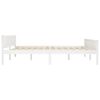vidaXL Bed Frame without Mattress White Solid Wood Pine 180x200 cm Super King