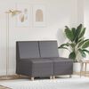 vidaXL Modular Sofa Unit Armless 2 pcs Grey 55 x 74 x 82 cm