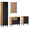 vidaXL 4 Piece Bathroom Furniture Set Brown Solid Wood Mango