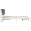 vidaXL Bed Frame with Upholstered Headboard White 135 x 190 cm