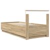 vidaXL Bed Frame with Headboard Sonoma Oak 90 x 200 cm Engineered Wood