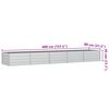 vidaXL Garden Raised Bed 400x80x45 cm Galvanized Steel Silver