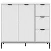 vidaXL Sideboard with Drawer White 89.5 x 33 x 82 cm Engineered Wood