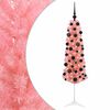 vidaXL Artificial Slim Christmas Tree with Bauble 150 cm 150 LEDs