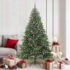 vidaXL Artificial Christmas Tree with 300 LEDs Green 180 cm PE and PVC