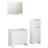 vidaXL 3 Piece Bathroom Furniture Set White Engineered Wood