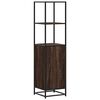vidaXL Highboard Brown Oak 35.5x35x139 cm Engineered Wood and Metal