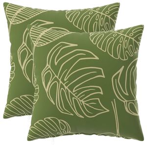 vidaXL Cushion Cover 2 pcs HEERLEN Leaf Design 30 x 30 cm Polyester