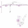 vidaXL Garden Parasol Taupe 248.5 x 247.5 x 160 cm Fabric