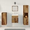 vidaXL Bathroom Furniture Set with Door 5 pcs Old Wood Engineered Wood