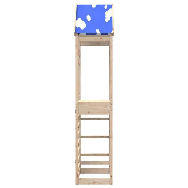 vidaXL Play Tower Brown 52.5 x 85 x 265 cm Solid Pine Wood