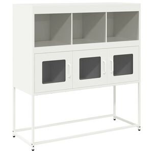 vidaXL Sideboard White 100.5x39x107 cm Cold-rolled Steel
