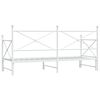 vidaXL Daybed with Trundle without Mattress White 90x190 cm Steel
