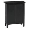 vidaXL Bedside Cabinet Black 60x30x75 cm Solid Wood Mahogany