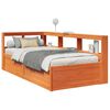 vidaXL Bookcase Bed without Mattress Wax Brown 90x190cm Solid Wood Pine