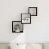 vidaXL Wall Cube Shelves Black Oak 68x15x68 cm Engineered Wood