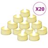 vidaXL Flameless Electric Tea Lights LED Candles 20 pcs Warm White