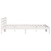 vidaXL Bed Frame White 215.5 x 205.5 x 69.5 cm Solid Pine Wood