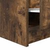 vidaXL Coffee Table with Drawers Smoked Oak 100x100x40 cm