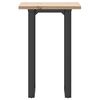 vidaXL Dining Table O-Frame 50x50x75.5 cm Solid Wood Pine and Steel