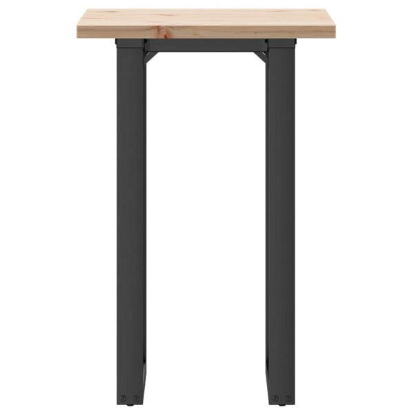 vidaXL Dining Table O-Frame 50x50x75.5 cm Solid Wood Pine and Steel