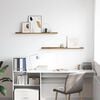 vidaXL Wall Shelf 2 pcs Brown 100 x 9 x 3 cm Engineered Wood