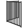 vidaXL Dog Gate Foldable 2 Panels Black 160 cm Solid Wood Fir