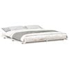 vidaXL Bed Frame White 200 x 200 cm Solid Pine Wood