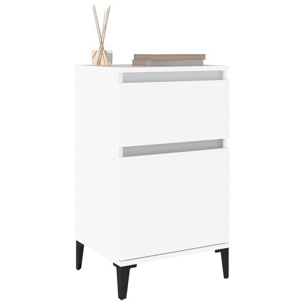 vidaXL Bedside Cabinet White 40x35x70 cm