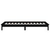 vidaXL LED Bed Frame without Mattress Black 90x190 cm Single Single Solid Wood