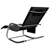 vidaXL Sun Loungers 2 pcs Textilene Black and Grey