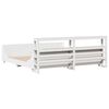 vidaXL Bed Frame without Mattress White 180x200 cm Super King Solid Wood Pine