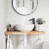 vidaXL Basin Shelf Wall Mounted Steel and Solid Wood Acacia