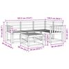 vidaXL Outdoor Sofa Set 5 pcs Natural Solid Acacia Wood