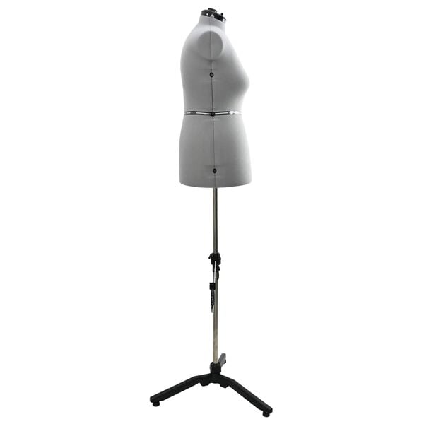 vidaXL Adjustable Dress Form Female Height Adjustable Grey L Velvet