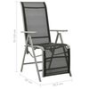 vidaXL Reclining Garden Chair Textilene and Aluminium Silver