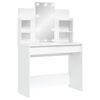 vidaXL Dressing Table with LED Lights White 96x40x142 cm