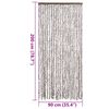 vidaXL Fly Curtain Taupe and White 90x200 cm Chenille