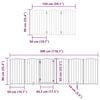 vidaXL Dog Gate with Door Foldable 12 Panels Black 600 cm Poplar Wood