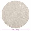 vidaXL Rug ZIZUR Cream &Oslash; 90 cm Jute Look Indoor and Outdoor