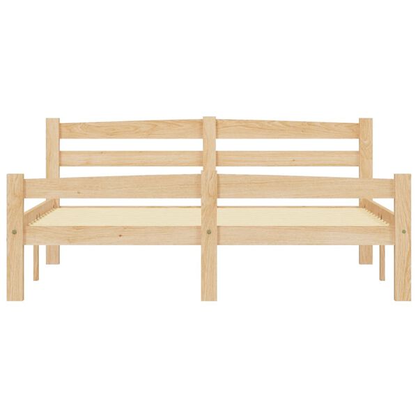 vidaXL Bed Frame without Mattress Solid Pinewood 120x200 cm