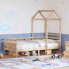 vidaXL Day Bed with Roof without Mattress 90x190 cm Single Solid Wood