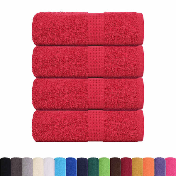 vidaXL Guest Towels "FROGN" 4 pcs Red 30x50 cm 360 gsm