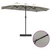 vidaXL Garden Parasol Sand and Anthracite 385 x 209 x 244 cm Polyester
